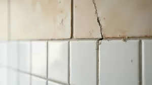 Szczelina między płytkami a sufitem