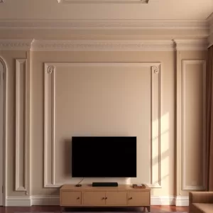 Sztukaterią Na Ścianie Z Tv