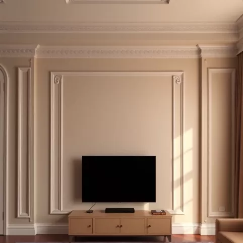Sztukaterią Na Ścianie Z Tv
